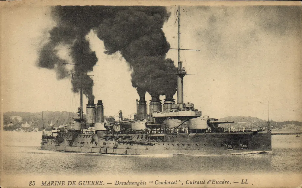 Dreadnoughts "Condorcet" — Schlachtschiff — LL — Marine - Vorderseite