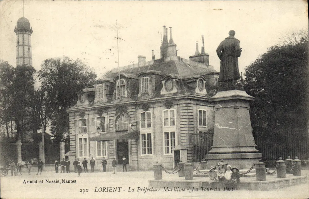 Lorient - La Préfecture Maritime - La Tour du Port — éditeur Artaud et Nozais, Nantes, n° 290 - Vorderseite