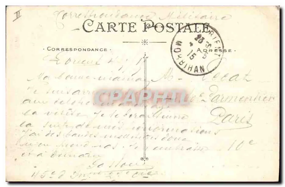 Lorient - La Préfecture Maritime - La Tour du Port — éditeur Artaud et Nozais, Nantes, n° 290 - Rückseite