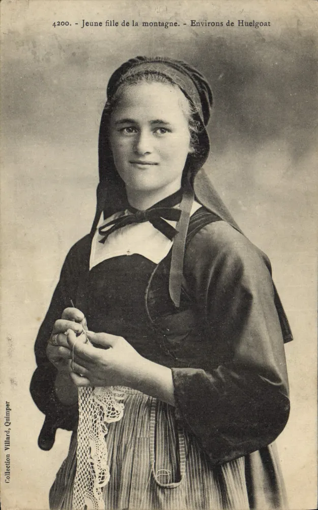 Junge Frau der Berge — Umgebung von Huelgoat — Sammlung Villard, Quimper - Vorderseite