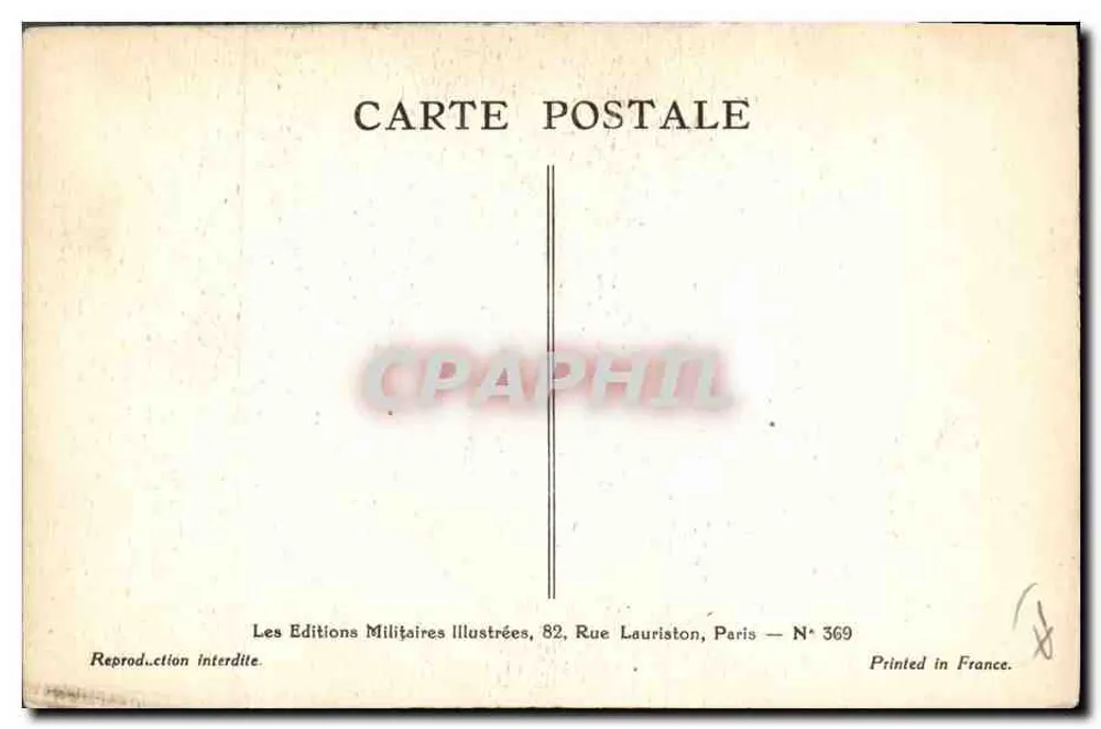 Linieninfanterie — Soldat, der ein Panzer führt — Mauny-Fouschard 1939 - Rückseite