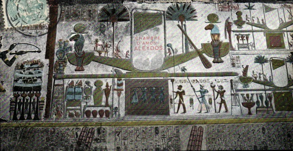 Quarto de Amon Aleydos — Decoração mural egípcia — Lichtenstern & Harari, n°137 - Frente