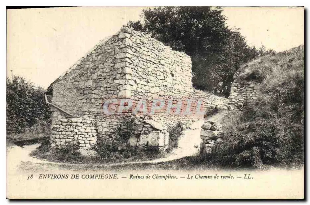 Omgeving van Compiègne — Ruïnes van Champlicu — Het Rondwegpad — LL - Voorkant