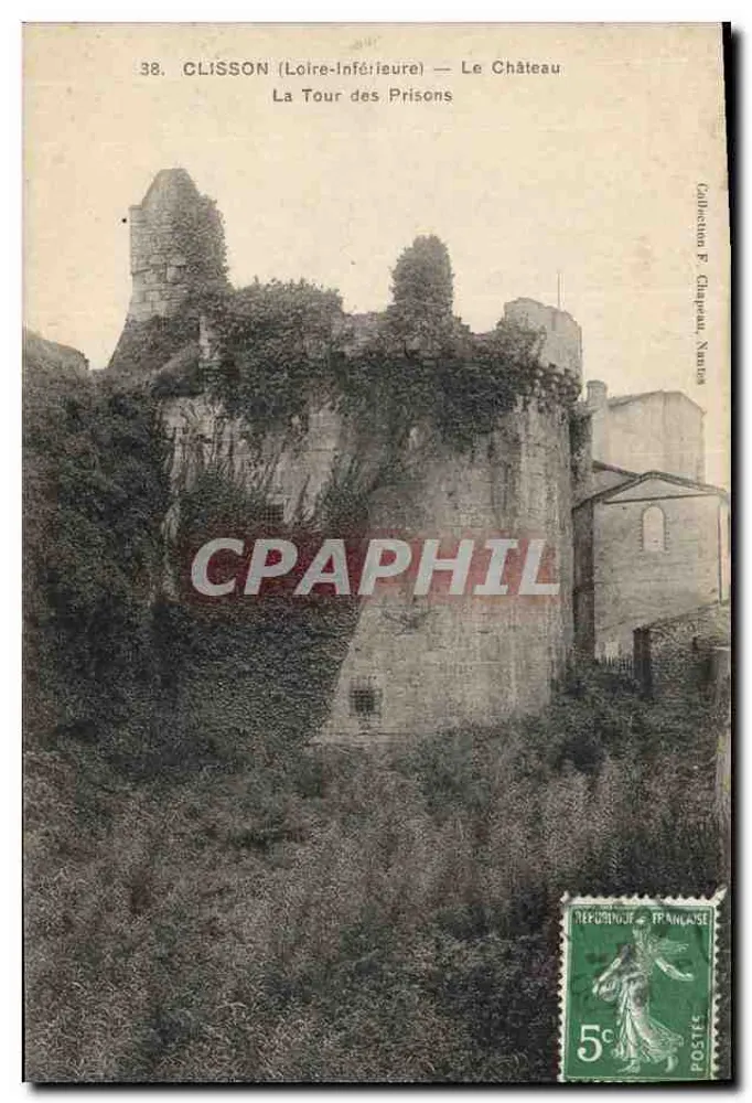 Clisson (Loire-Inférieure) — Das Schloss, die Gefängnisturm — Sammlung P. Clapeau, Vannes - Vorderseite