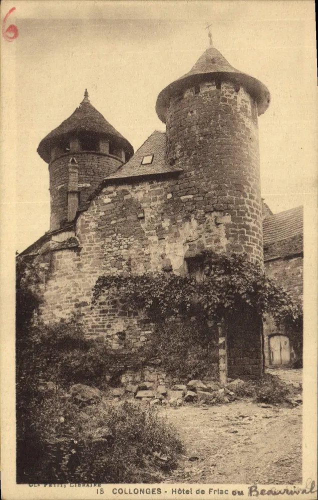 Collonges - Hotel de Frialc oder Beauvival — Verlag: Les Petit, Buchhändler, Nr. 15 - Vorderseite