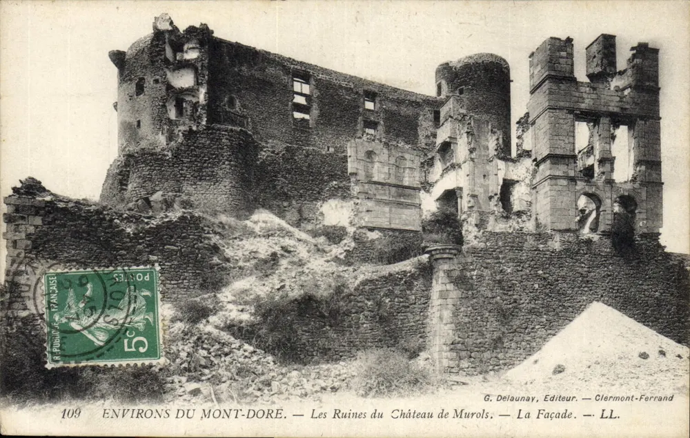 Ruinen des Schlosses Murols — Die Fassade — G. Delaunay, Verleger — Clermont-Ferrand - Vorderseite