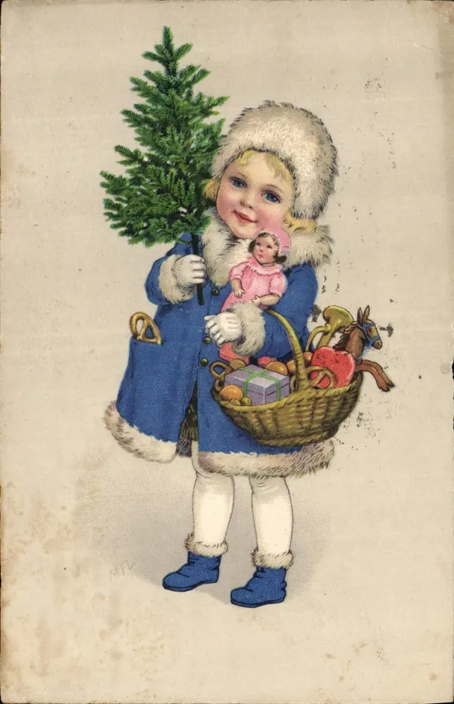 Dziecko z choinką — Meissner & Buch, Leipzig, nr 3112 - Awers