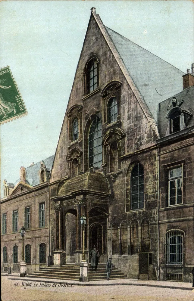 Dijon. O Palácio de Justiça — editor A. V. & Cie, n° 421 - Frente