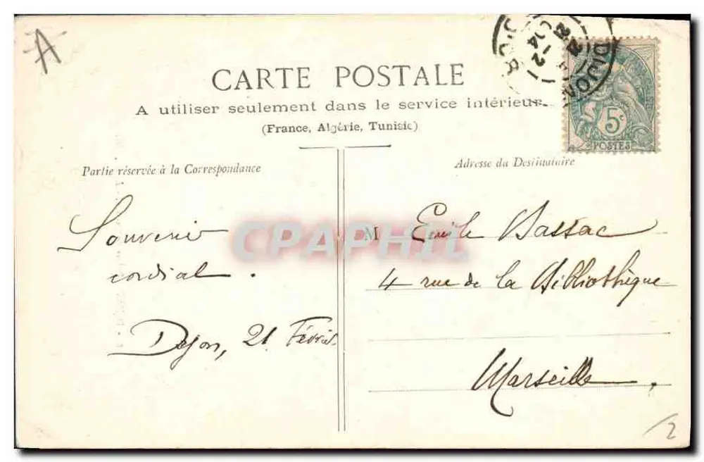 Dijon - Palácio de Justiça - L. V., editor - Verso