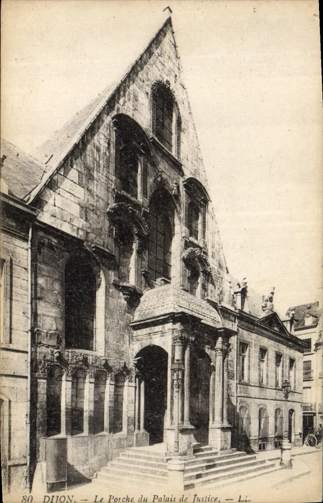 Dijon — Der Portalbereich des Palais de Justice — LL. n°80 - Vorderseite