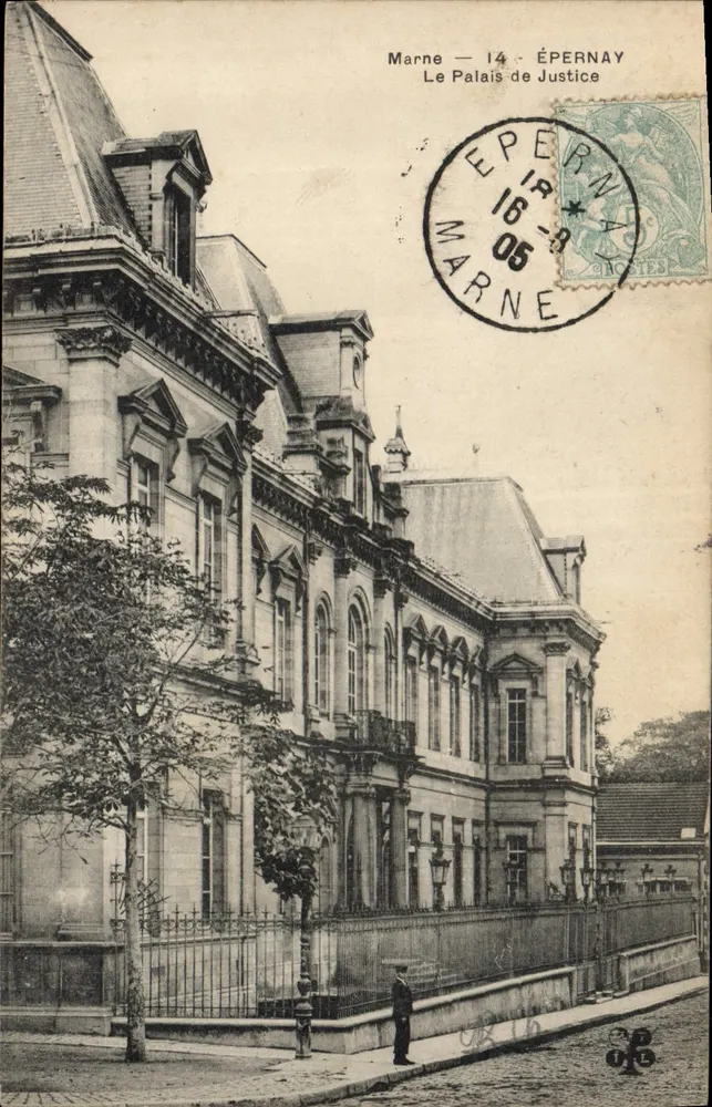 Épernay — O Palácio de Justiça — Editor não identificado, número de série não visível - Frente