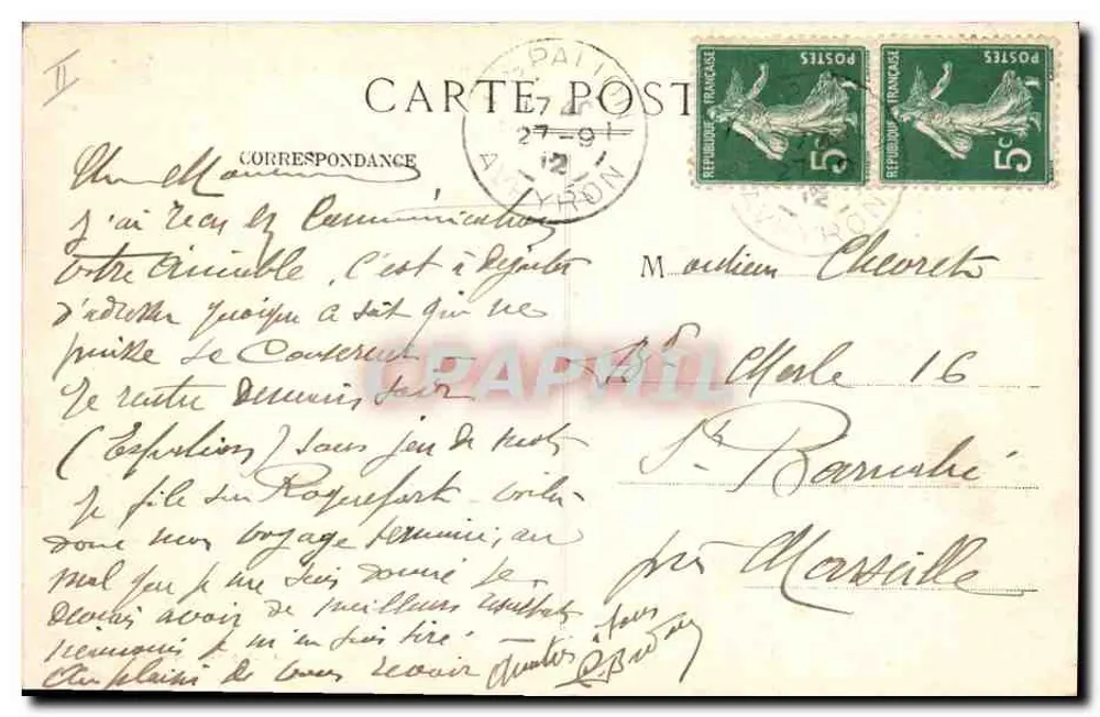 Espalion — Altes Gerichtsgebäude und Brücke Vienx — Coll. P. Noyrigat, Foto, Espalion - Rückseite