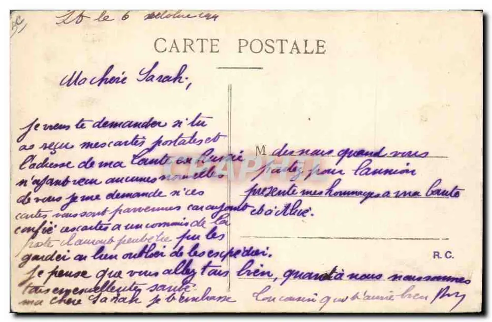 Lorient — Start des « Courbet », Schlachtschiff der Flotte — Verlag Lémire, Lorient - Rückseite