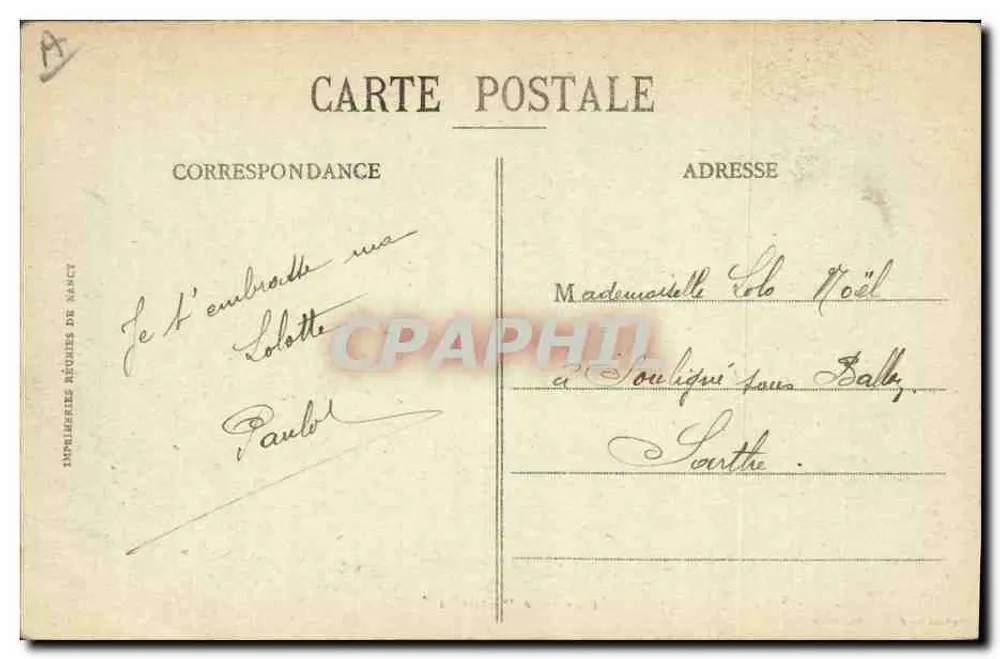 Der Panzerkreuzer "Courbet" — Cherbourg — Sammlung F. C., Cherbourg - Rückseite