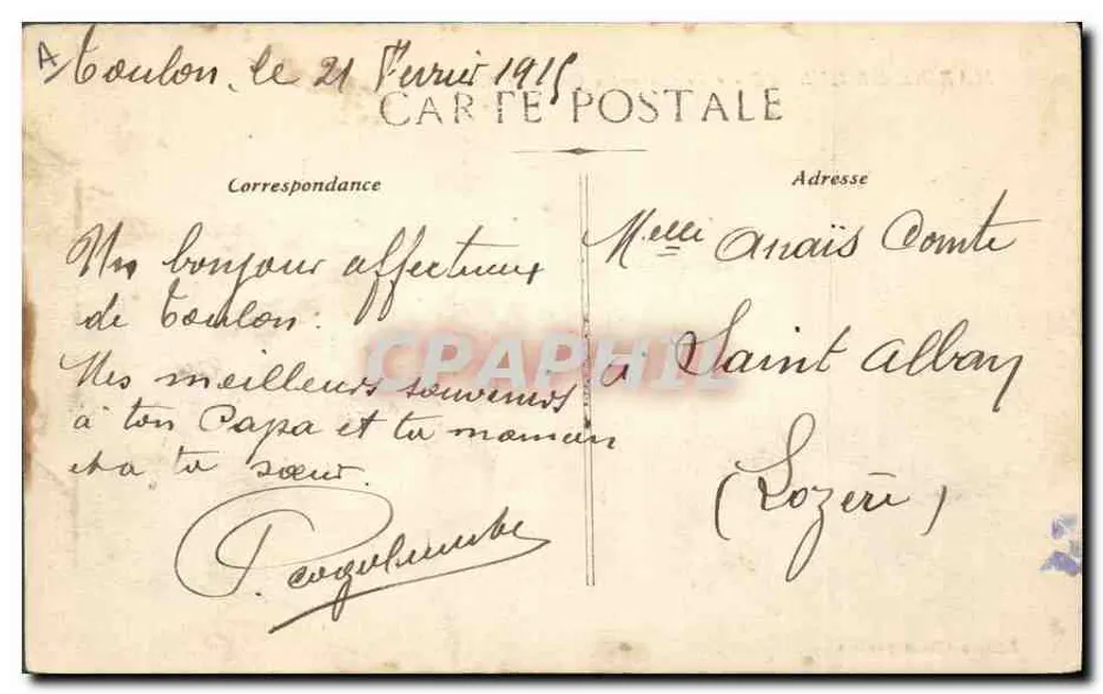 Marine - « Le Carnot » Panzerkreuzer — Édition Chanteperdrex - Rückseite