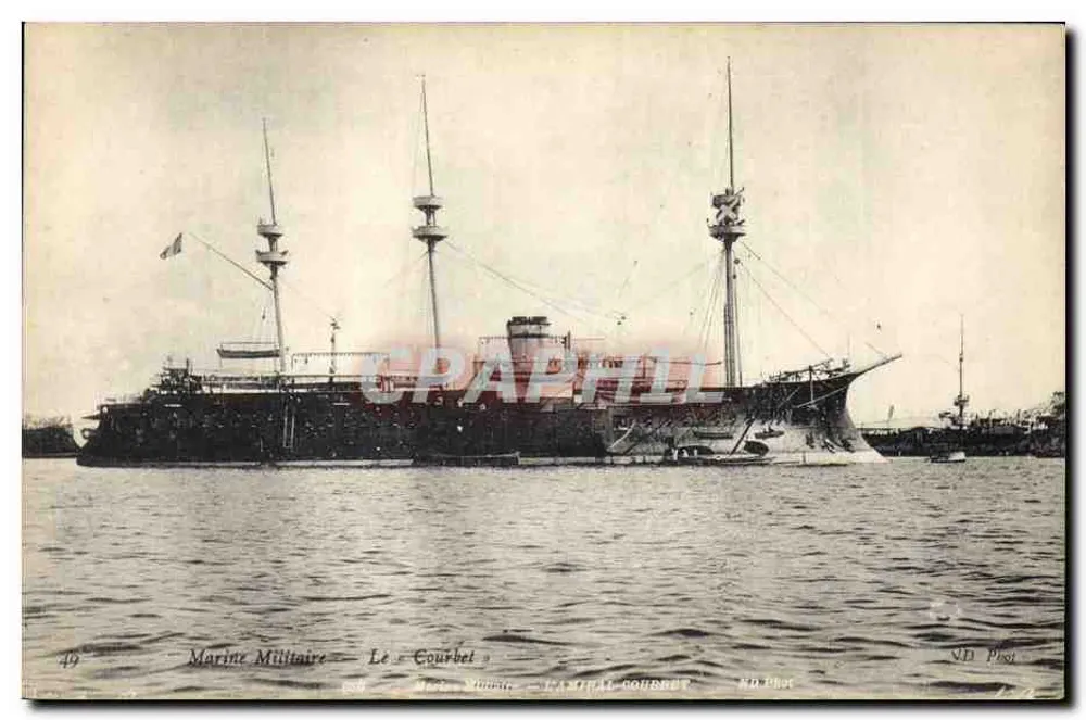 Militärische Marine — Le Courbet — Kaminal Courbet, ND Phot - Vorderseite
