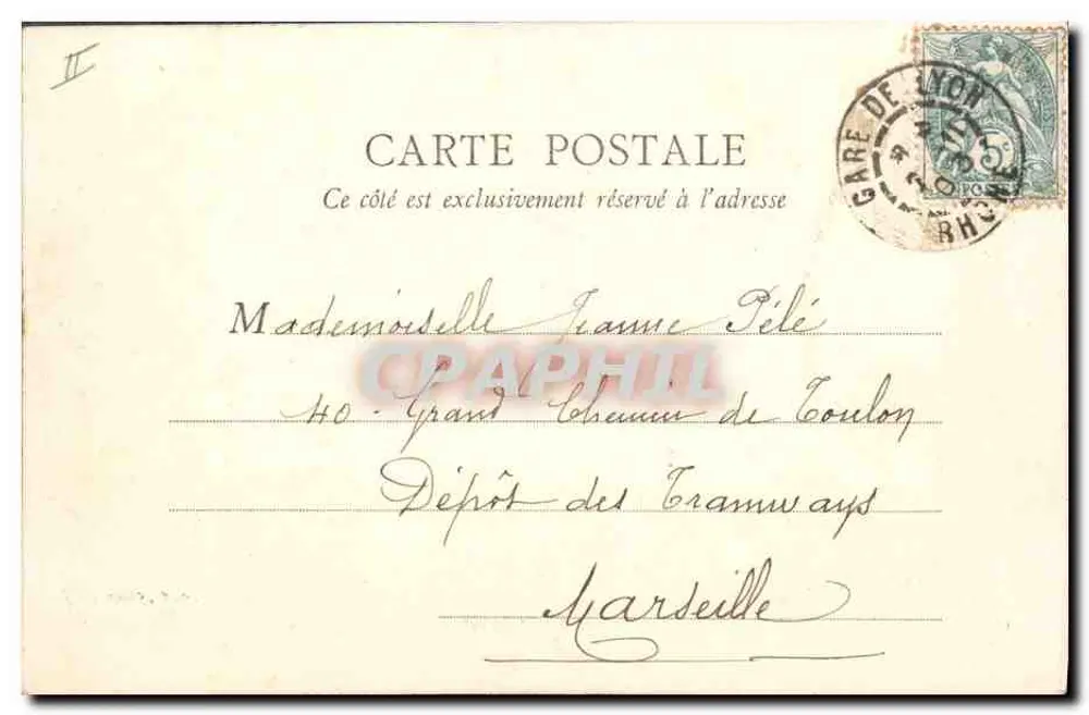 Lille — A Prefeitura — B. F., PARIS - Verso