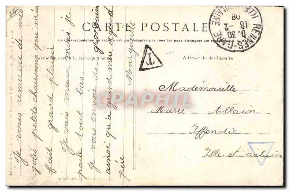 Frau und Kind aus Loctudy — Umgebung von Pont-l'Abbé — Sammlung Vilhamp, Quimper - Rückseite