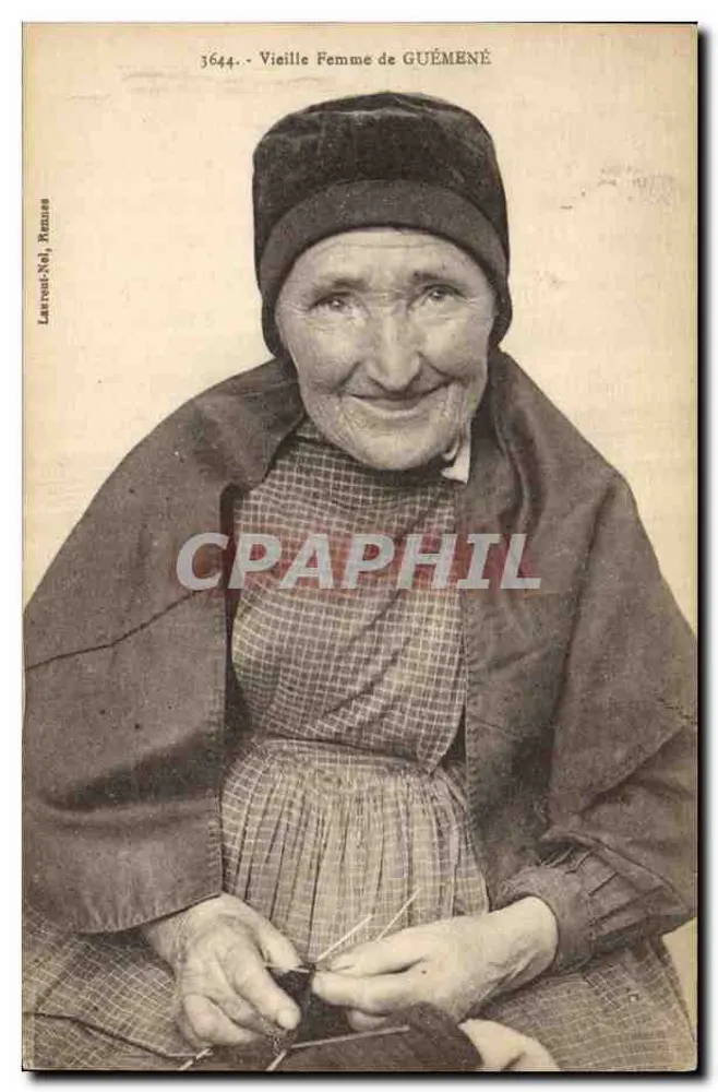 Alte Frau von GUÉMENÉ — Remous — Laurent-Nol, n°3644 - Vorderseite