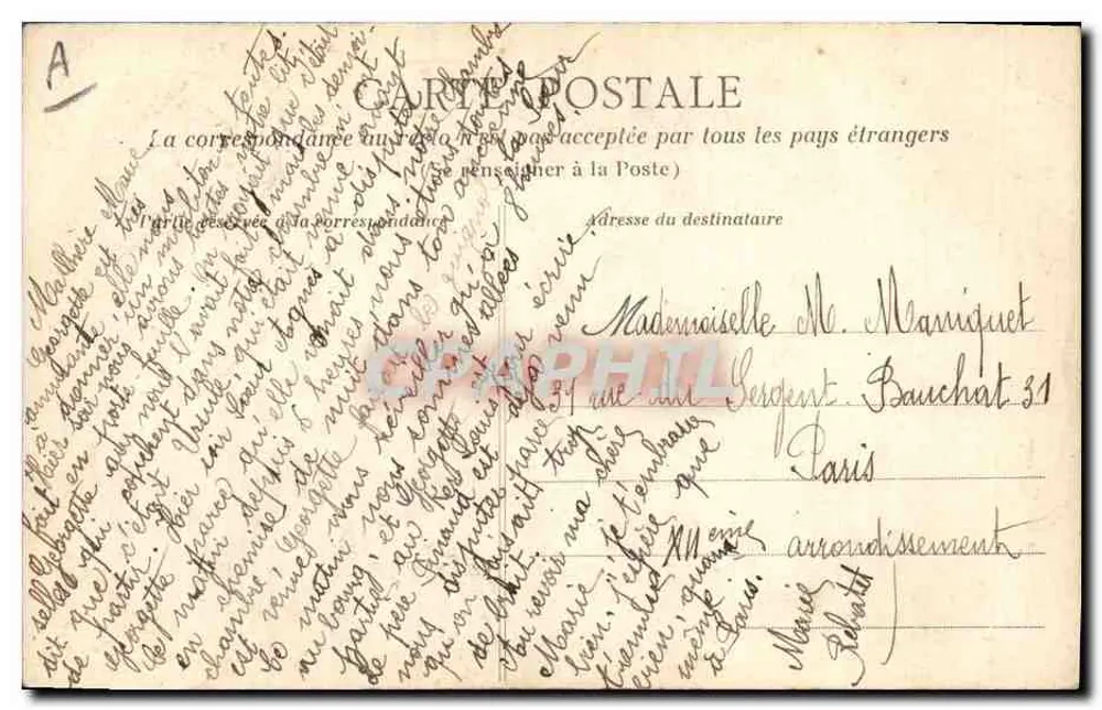 Um menino de Quimperlé — Heliotipia Dugaset Cie, Nantes - Verso
