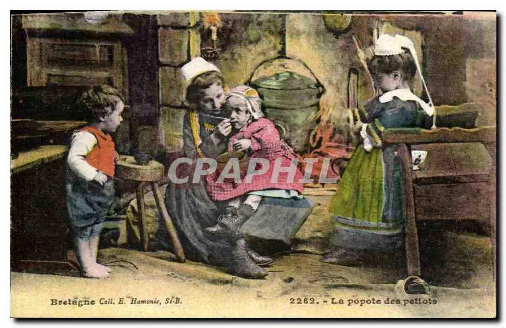 Bretanha - A cozinha dos petlots - Coleção E. Hamonic, St-B. n°2262 - Frente