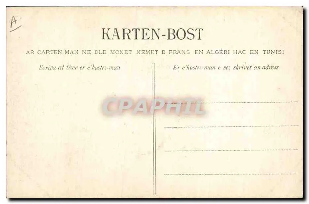 Casados de Quimper (Estudo de Traje) — Coleção VILLAMN, Quimper — n° 1012 - Verso