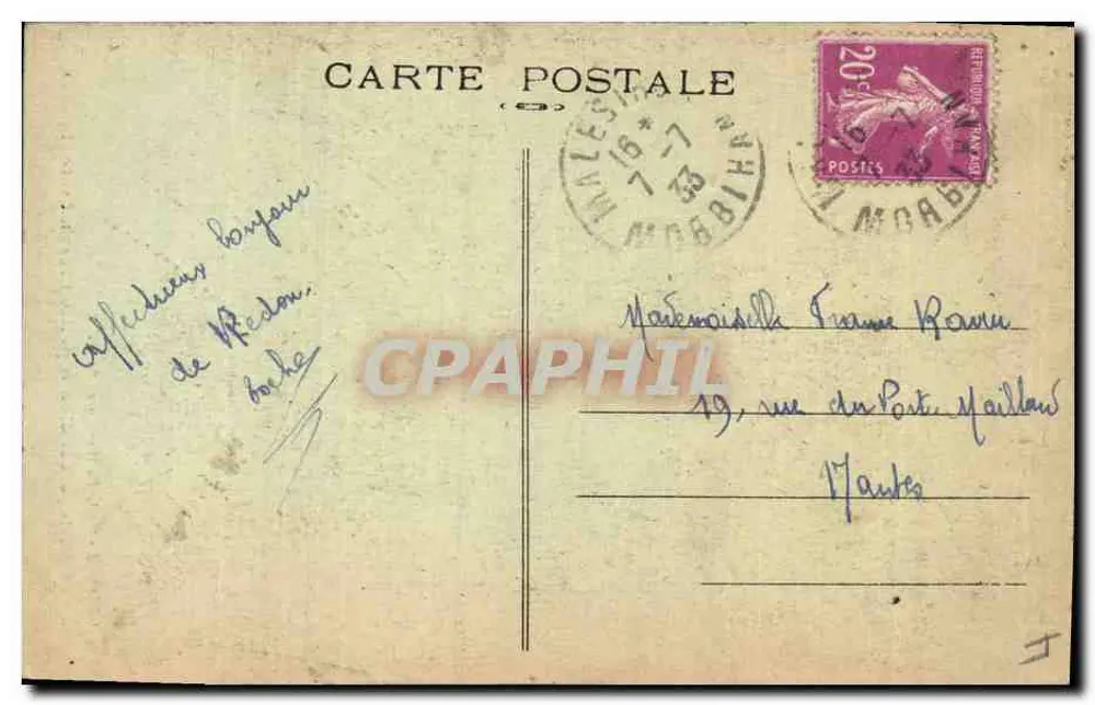 Brittany - Sammlung E. Hamonic St-B. - Reicher Canopien-Bett mit kleinen Spinnrad-Nadeln (Morbihan). - Rückseite