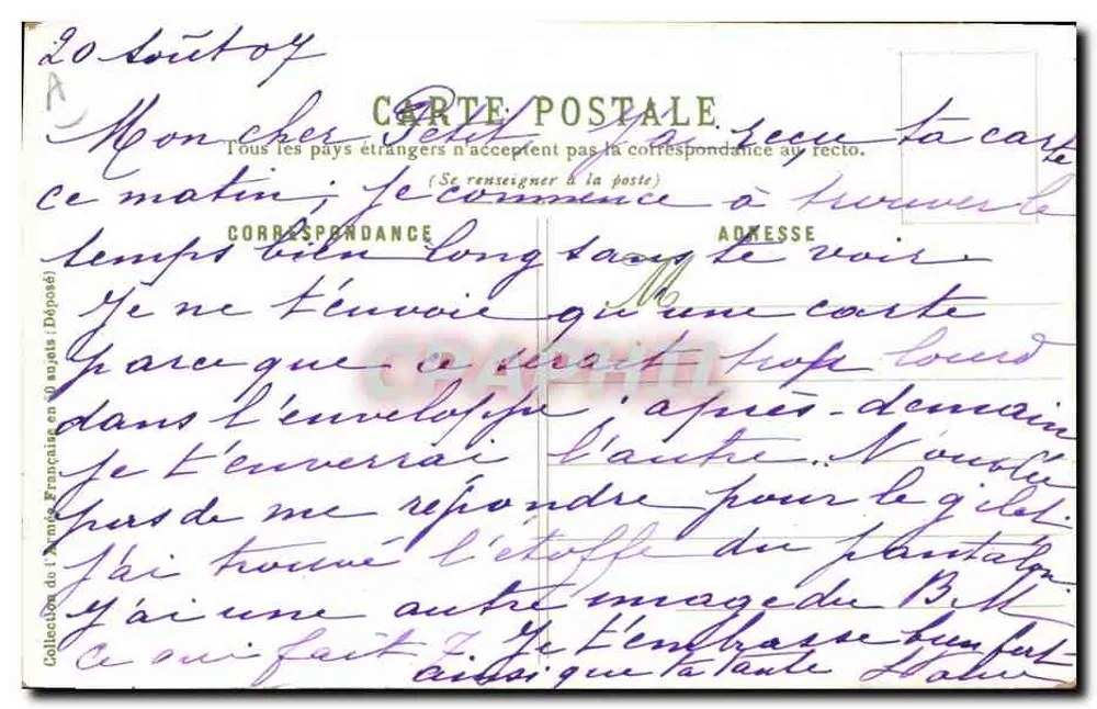 Geral de Divisão — A. Palm de Rosa — n°13 - Verso