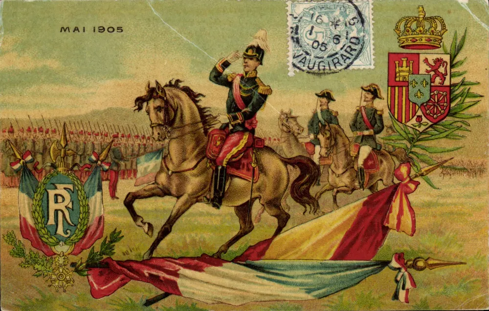 Cérémonie militaire — cavalier saluant — éditeur VAUGIRARD n° 16 - Vorderseite