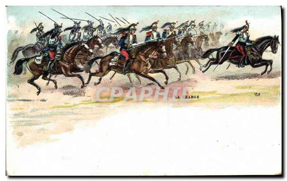 Caça a cavalo — soldados em ação — Sociedade Nova das Fábricas de Biscoitos da Mediterânea, n°111 - Frente