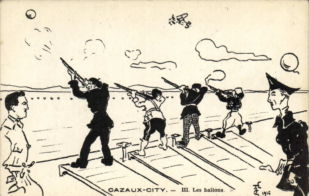 Cazaux-City — III. Die Ballons — Litho. A. Oliveau et Fils, Bordeaux - Vorderseite
