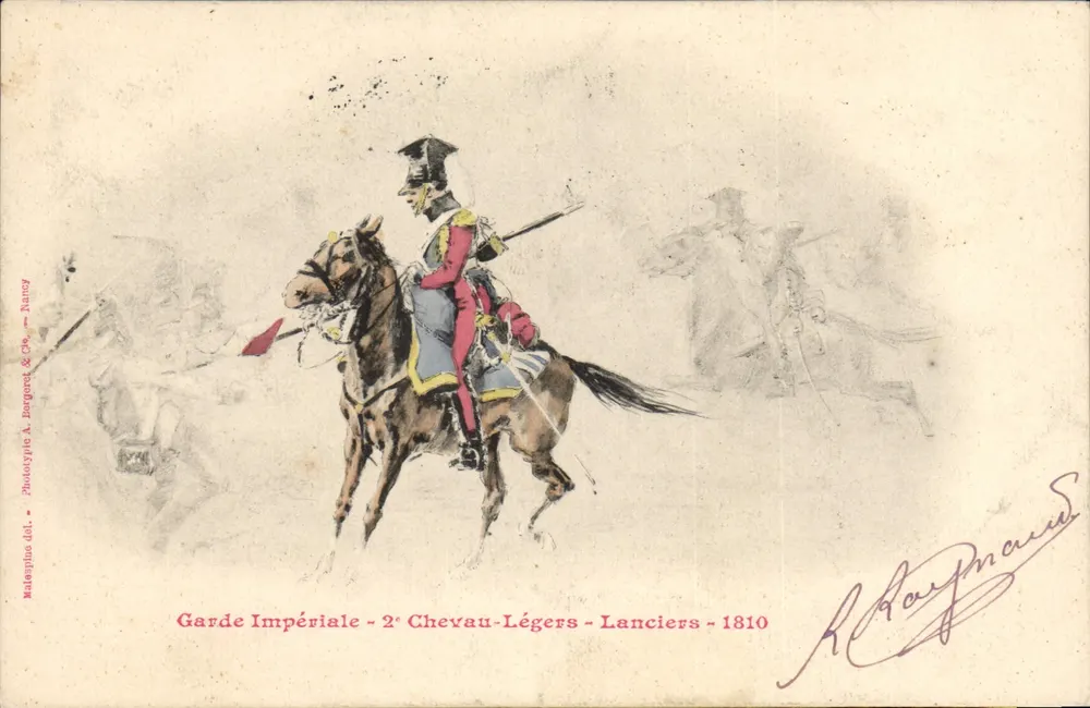 Kaiserliche Garde - 2. Leichtreiter - Lanzer - 1810 — Phototypie A. Bourguez & Cie - Nancy - Vorderseite