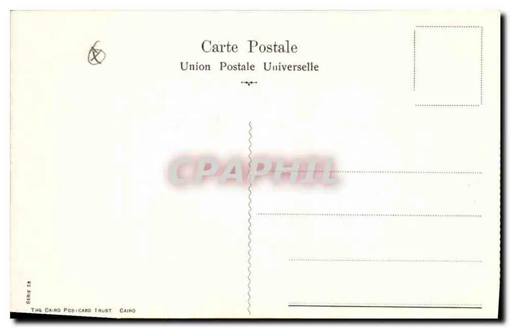 Estátua de Ramsès II — Templo de Luxor — editada por The Cairo Postcard Trust - Verso