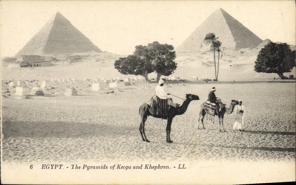Ägypten — Die Pyramiden von Khéops und Khéphren — LL - Vorderseite
