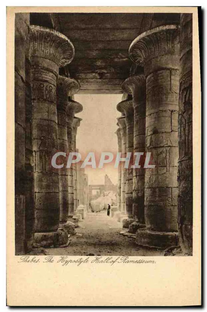 Theben, der Hypostylhof des Tempels Ramsès II — Golds & Seiff, Luxemburg, Serie 105 n° 230 - Vorderseite