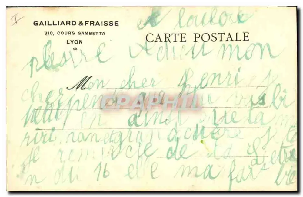 Kinder und Kühe — Kinderzeichnung — Gailliard & Fraisse, Lyon - Rückseite