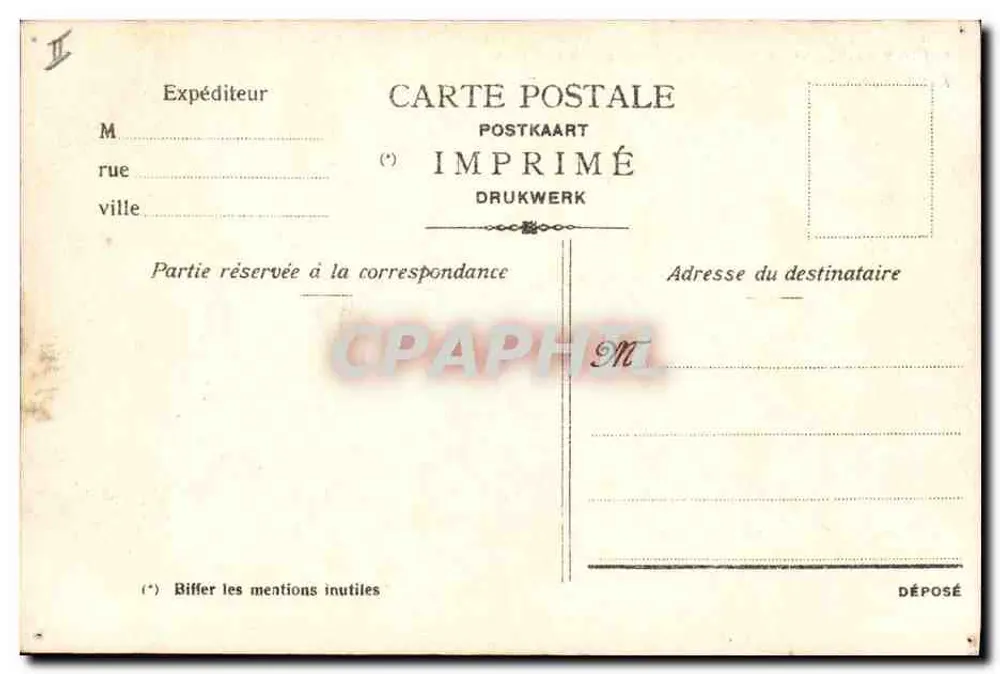 Castelo de Bouillon — Lembrete do Castelo de Bouillon — Impresso - Verso