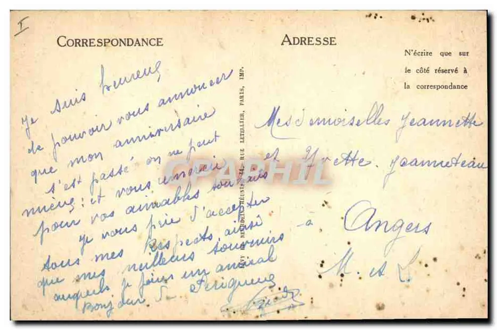 Périgueux — Ruínas do Castelo-Barreira — LL - Verso