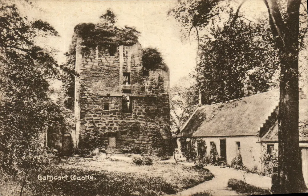 Castelo de Gathcart — ruínas de um castelo medieval — Série Philco, n° 4180 - Frente