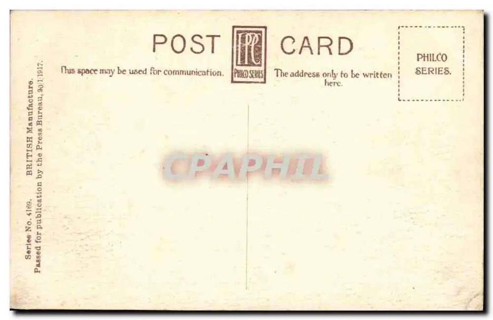 Castelo de Gathcart — ruínas de um castelo medieval — Série Philco, n° 4180 - Verso