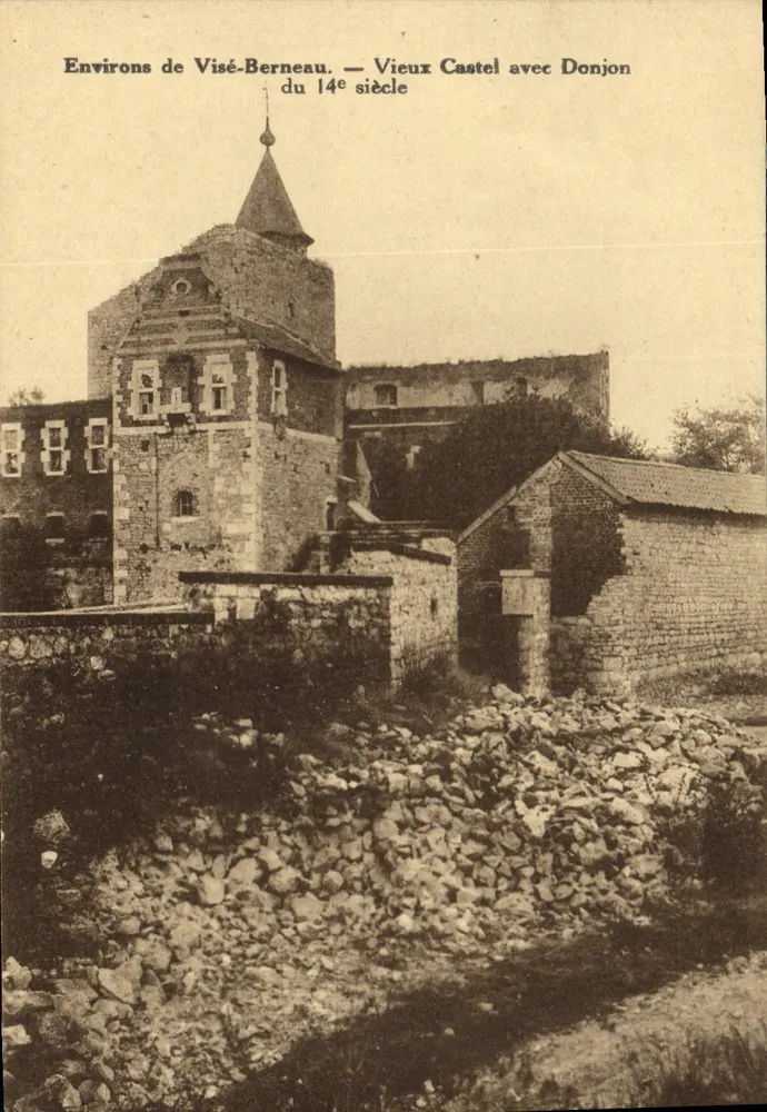 Um Visé-Berneau — Altes Schloss mit Turm und 14. Jahrhundert-Zitadelle — Verlag E. Lenoir-Cuillé, Nr. 30 - Vorderseite