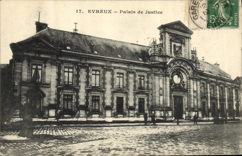 Evreux — Palácio de Justiça — edição Loncle, Evreux - Frente