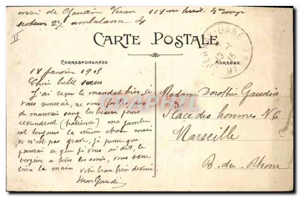 Epernay — Palácio de Justiça — Ed. Bustigny - Verso