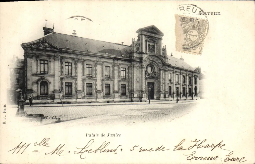 Palácio de Justiça — Évreux, Eure — B.F., Paris - Frente