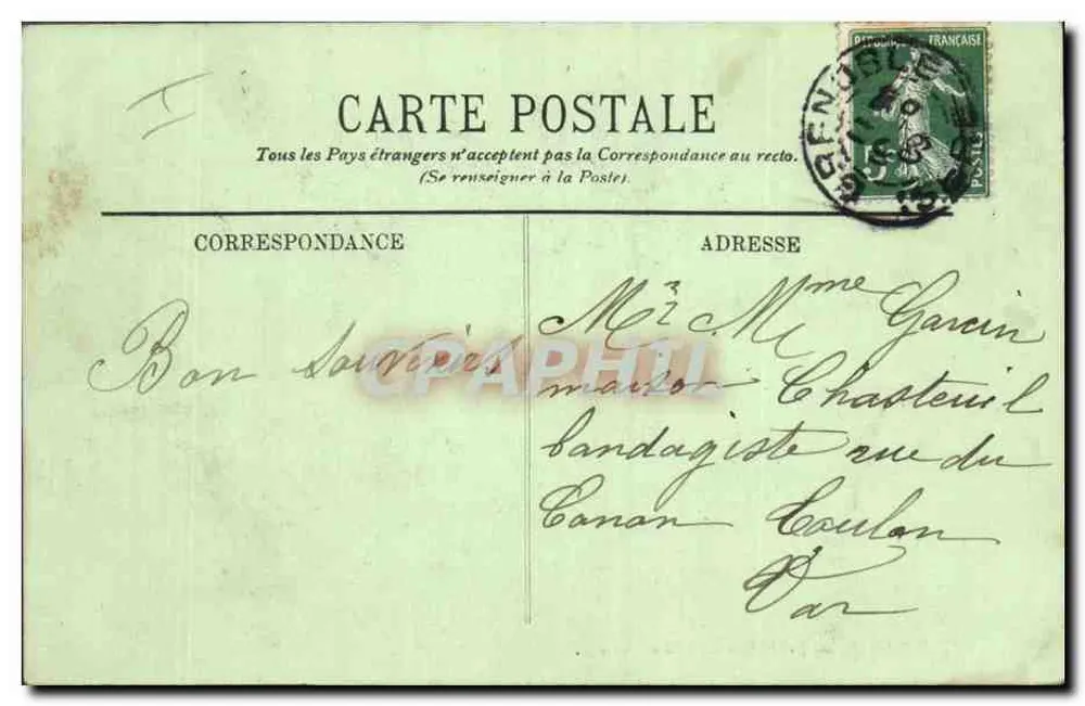 Grenoble — O Palácio de Justiça — LL. n°55 - Verso
