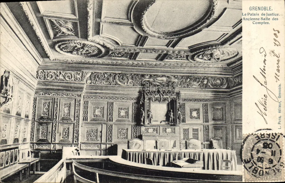 Grenoble — Das Palais de Justice. Ehemalige Salle des Comptes — L. Pons, Verlag, Grenoble - Vorderseite