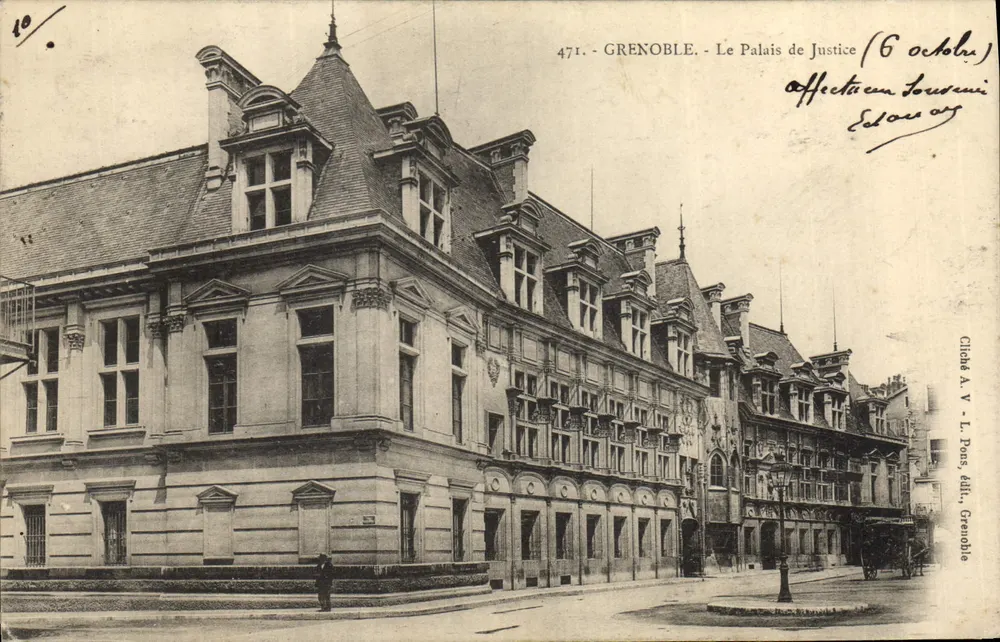 Grenoble - Pałac Sądowy — wydawca L. Pons, nr 471 - Awers