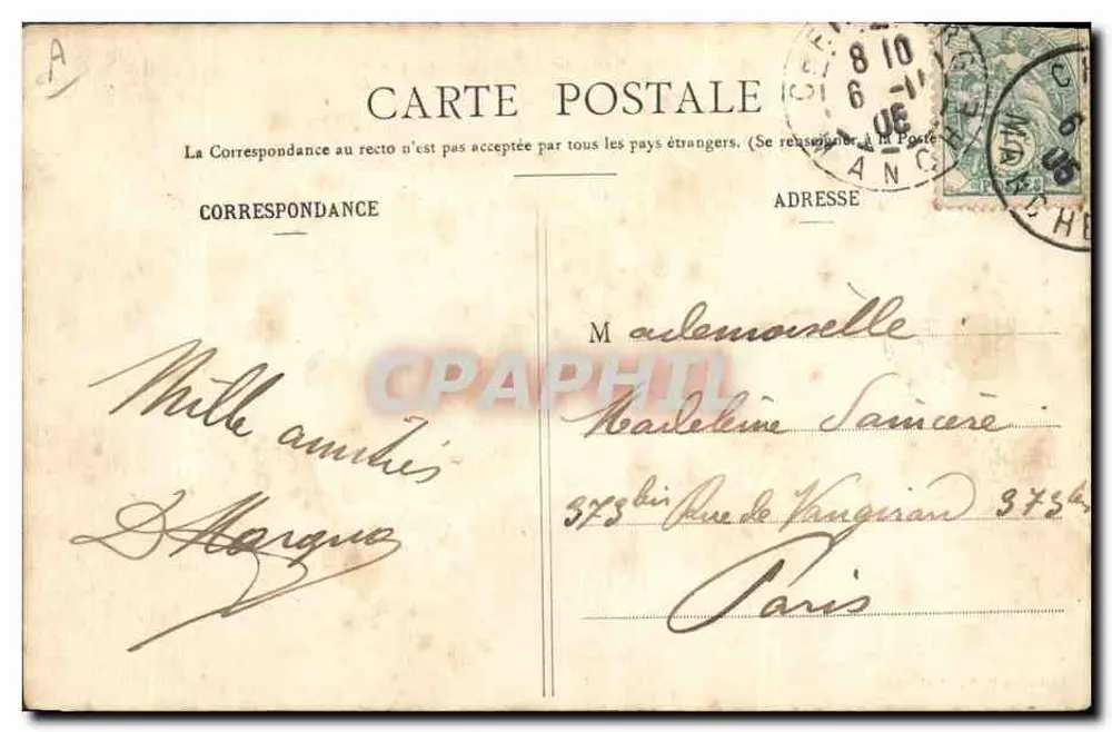 Der "Châteaurenault", Kreuzer der ersten Klasse — Cherbourg — Sammlung P. B. - Rückseite