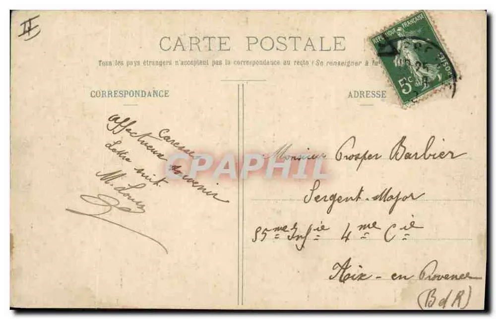 Montpellier - Prefeitura — Ed. L. F. Athanée, Montpellier - Verso