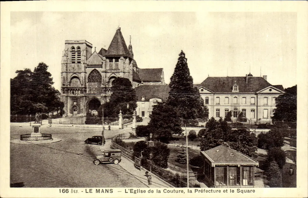 Le Mans — Die Kirche der Couture, das Präfekturgebäude und der Square — 166 bis - Vorderseite